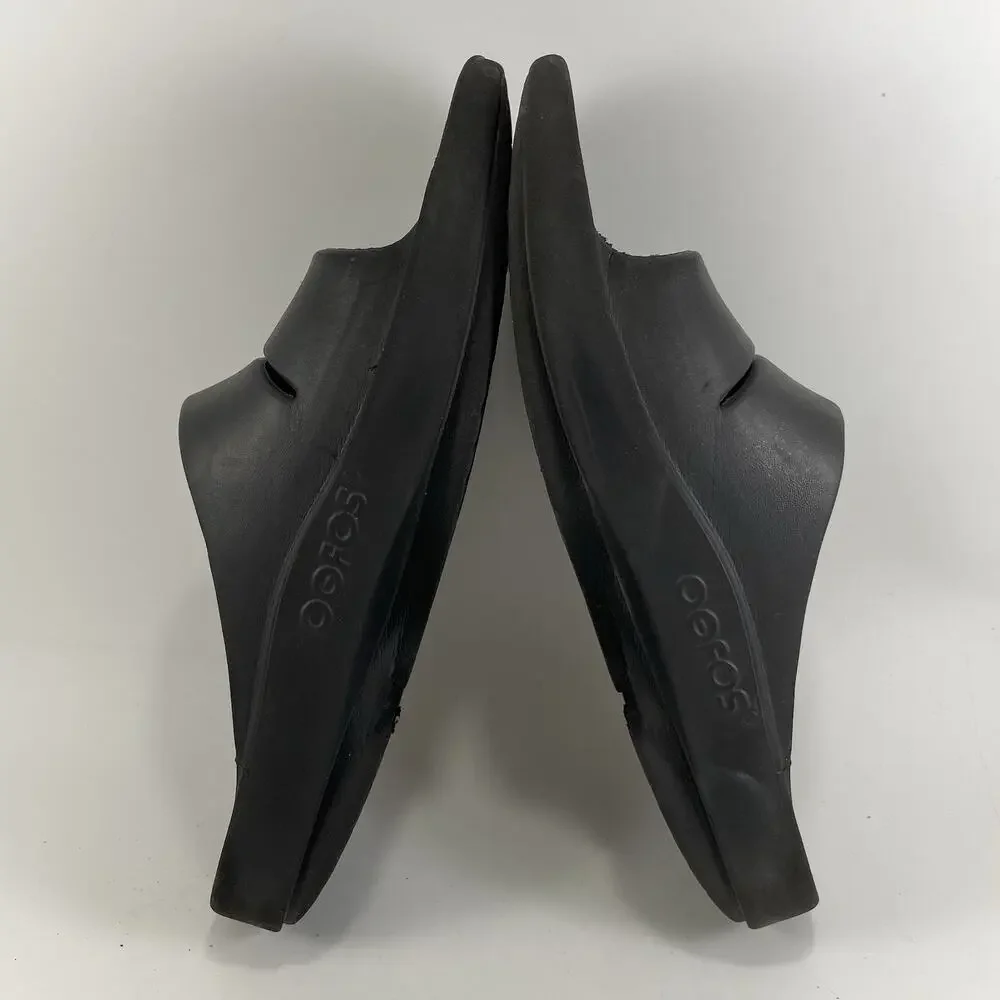 Oofos Ooahh Slide Sandals Mens Size 9 Black Comfort Recovery Shoes, Womens 11